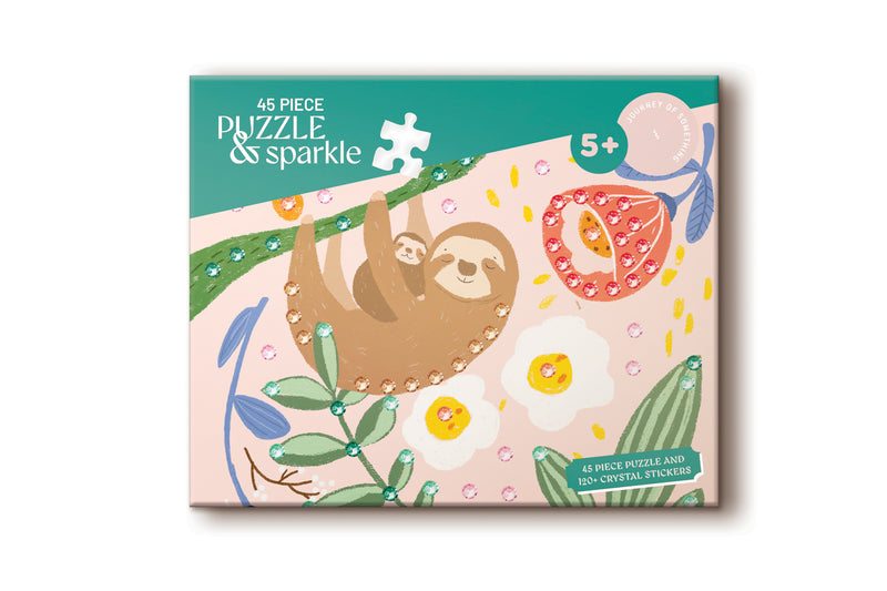 45 PIECE KIDS PUZZLE WITH GEMS - SLOTH