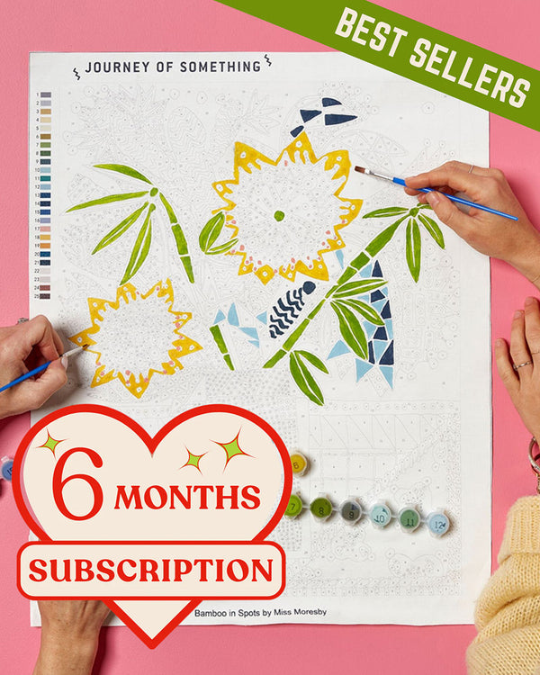 6 Month Paint by Numbers Subscription (For the price of 4 months)  Journey of Something