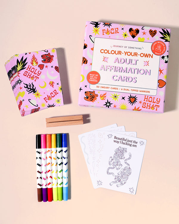 Colour Your Own Adult Affirmation Cards - Pre Order Journey of Something