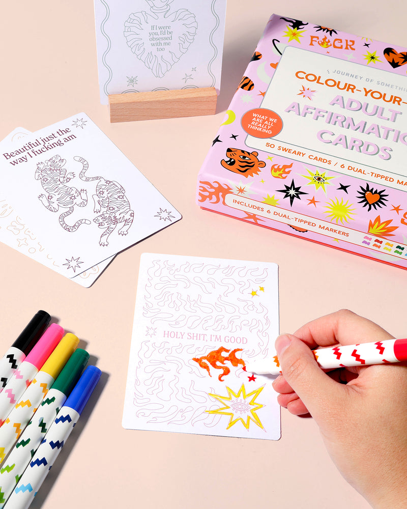 Colour Your Own Adult Affirmation Cards - Pre Order Journey of Something