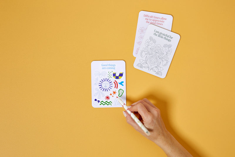 Nurture Your Best Self with Colourable Affirmation Cards! Cultivate a positive mindset effortlessly with our Colour Your Own Affirmation Cards. Colouring and repeating these affirmations daily is a simple yet powerful practice. Elevate your interactions with others and make your dreams a reality.