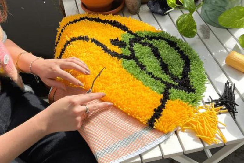 Experience the joy of handmade craftsmanship as you indulge in the therapeutic art of latch hooking. Each gentle loop creates a plush, soft texture that feels incredible underfoot. Immerse yourself in the relaxing process, and witness your masterpiece unfold before your eyes.