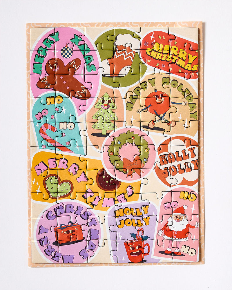 Greeting Card Puzzle - Happy Holidays Gift Card Journey of Something