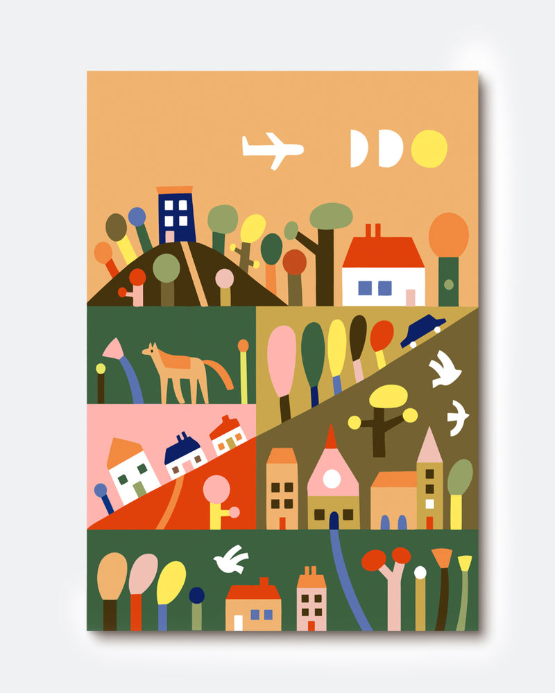 Kids Paint by Numbers - Outside the City Posters, Prints, & Visual Artwork Journey of Something