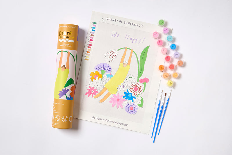Kids Paint By Numbers Kit - Be Happy