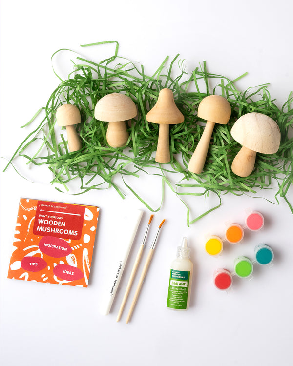 Paint Your Own Wooden Mushrooms  Journey of Something