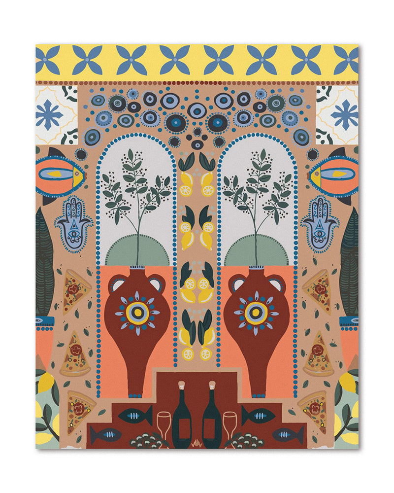 Paint by Numbers - Mediterranean Mural Posters, Prints, & Visual Artwork Journey of Something