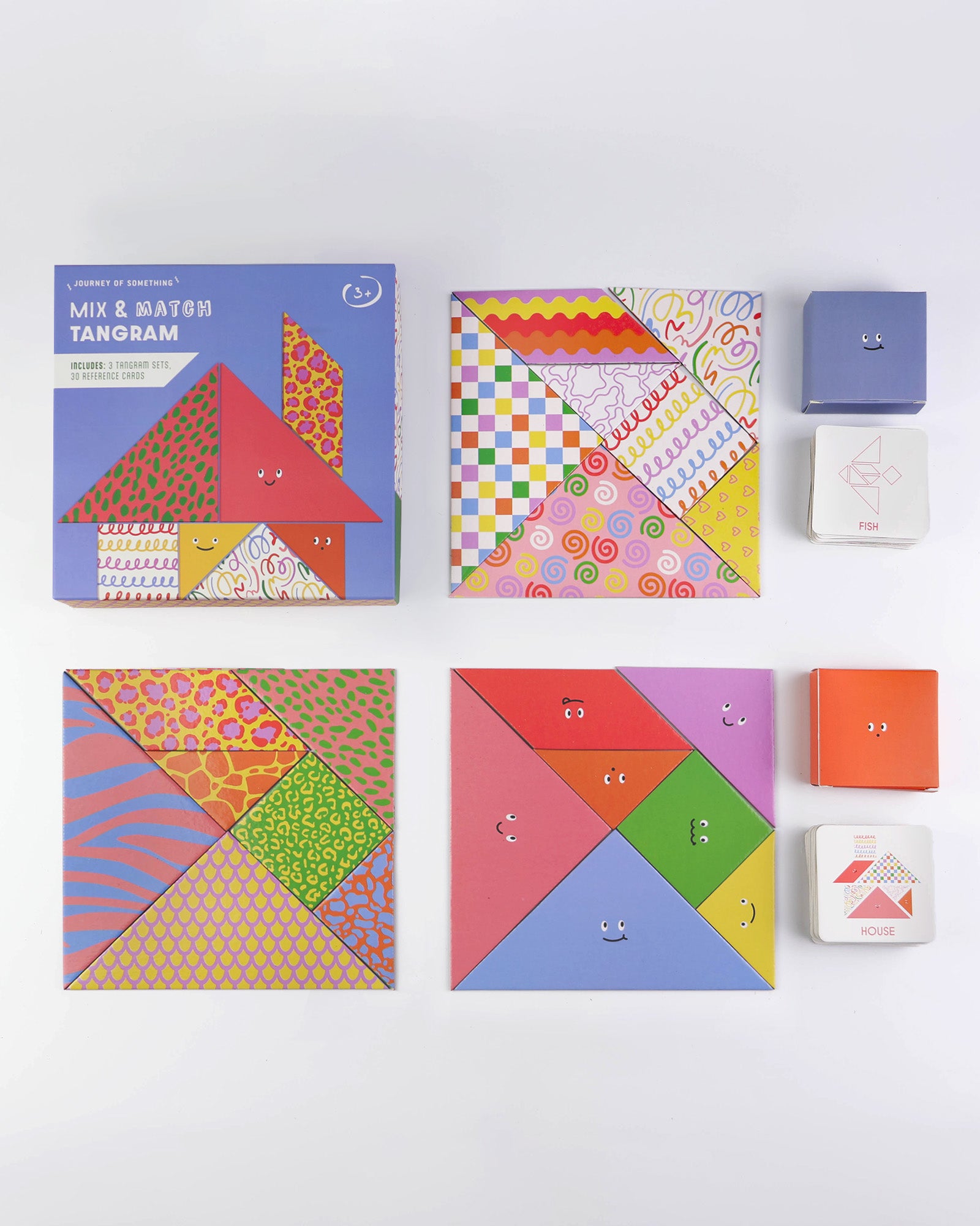 Tangram Set Math Tangram Puzzle - 3 Mix & Match Tangram Sets | Journey of Something