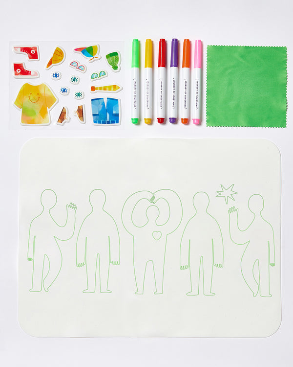 Wipeable Silicone Colouring Mat - Friends Art & Craft Kits Journey of Something