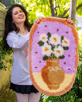 Flower Vase Peonies Rug Making Kit Art & Craft Kits Journey of Something