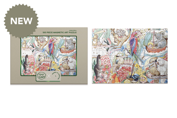 100 Piece May Gibbs Magnetic Puzzle Bush Friends - Pack of 5 (RRP 5 x $30 = $150)