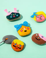 Kids Rock Painting Kit - Cool Faces Art & Craft Kits Journey of Something