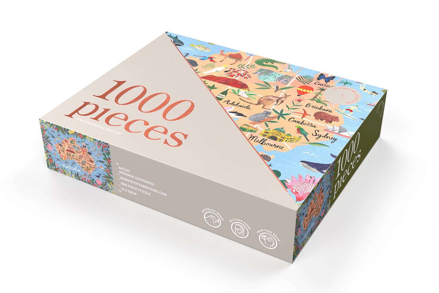 A captivating 1000-piece puzzle featuring iconic elements of Australia's landscape and culture.