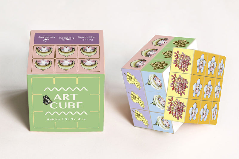 Delve into the brilliance of May Gibbs' artistic genius as you twist and turn the Rubik's Cubes, bringing her iconic creations to life right before your eyes. These puzzles offer not only hours of engaging play but also a mindful experience as you immerse yourself in the charm of the Gumnut Babies, Snugglepot, and Cuddlepie.