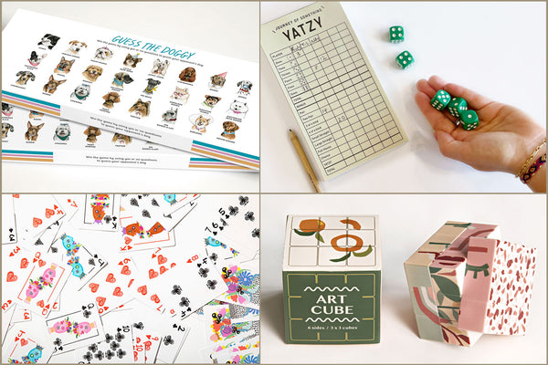 Games Pack: Guess Who, Yatzy, Playing cards and Art Cube  Save $15