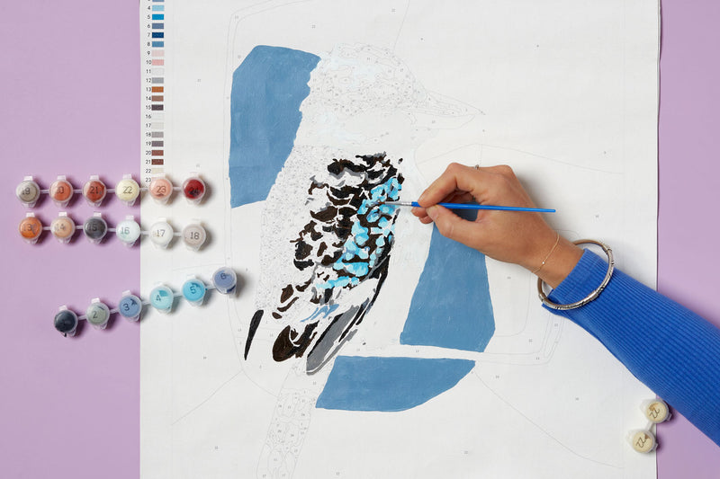 Painting has been proven to reduce stress and increase mindfulness, and with the Kookaburra Laugh Paint by Numbers Kit, you'll experience the joy of painting and reap the benefits of a relaxing and fulfilling activity.