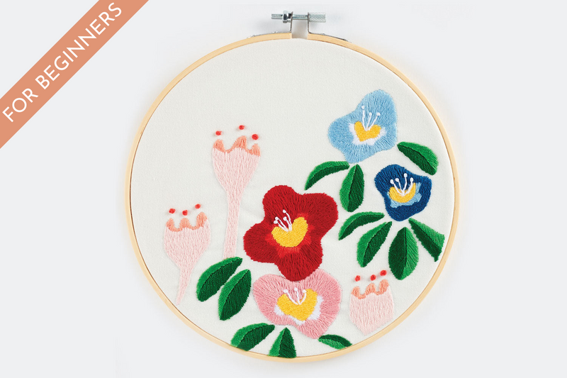 Beginner Embroidery Kit Embroidery Kit Floral embroidery design